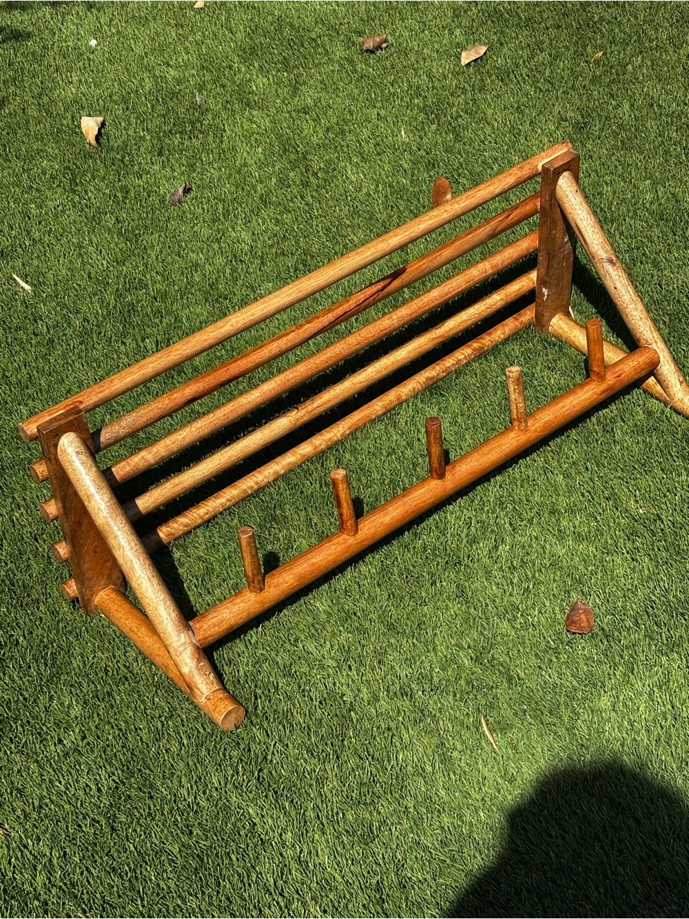 Wooden Coat and Hat Rack - Brown